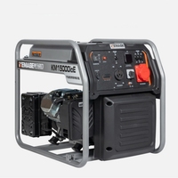Groupe électrogène à essence YACMADHA à châssis ouvert 9,5 kW 230 V 33 L portable, prêt pour le parallèle, pour la maison, le camping en extérieur et les VR