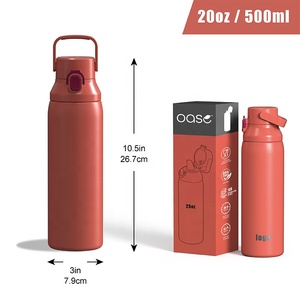<span class=keywords><strong>OASE</strong></span> Bouteille d'eau portable en acier inoxydable isolée sous vide à double paroi de 25oz avec paille et couvercle escamotable en gros - Product Image 2