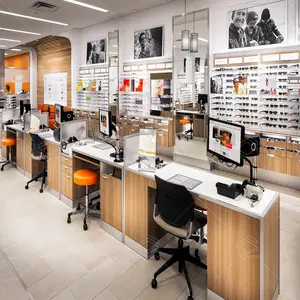 Benutzer definierte optische Shop Möbel Dekoration Brillen Store Interior Design Display Möbel Brillen Vitrine für Brillen Shop