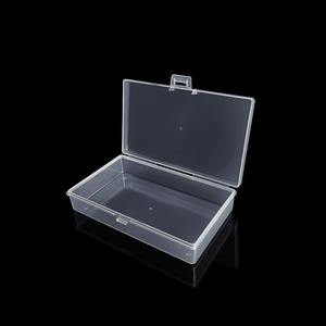 Caja de Almacenamiento Transparente Rectangular de Plástico PP de Color Sólido de 34 g, Organizador de Componentes de Joyería de 13.5 cm, Contenedor de Escritorio con Tapa Abatible - Product Image 4