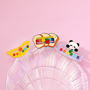 Pin Deslizante Personalizado Colorido con Mensaje Positivo, Pin Metálico Deslizante con Mensaje Social - Product Image 6