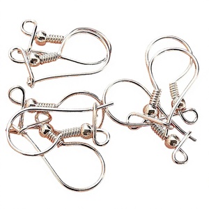 Cross Border Supplier 925 Silver Ear <b>Hook</b> with Real Gold Plating 20mm Accessories for <b>Earring</b> <b>Hook</b> - Product Image 4