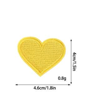 绣花新款铁各种颜色四尺度简单纯色心形贴片用于帽袋电话装饰 - Product Image 4