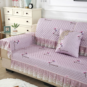 Housse de canapé en forme de U florale, couverture complète en coton, amovible, ensemble de coussins de siège pour salon avec broderie - Product Image 4
