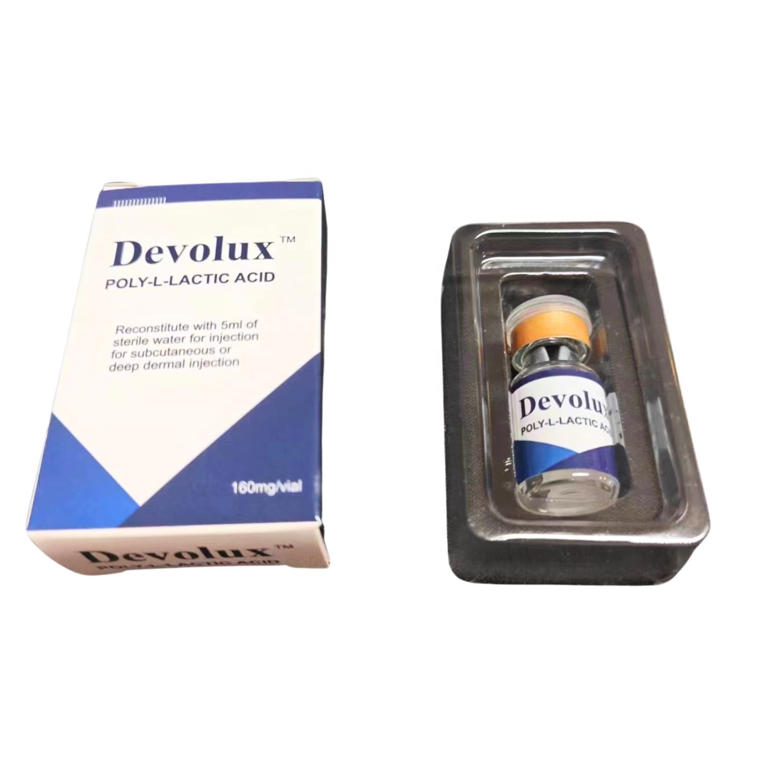 Custom Paper Box Gift Packaging Box Plastic Blister for 2ml 3ml vial Label peptide packaging box