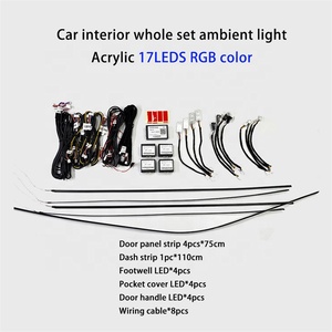 Chasse à la lumière ambiante de <span class=keywords><strong>voiture</strong></span> bande acrylique 2022 nouveaux produits 18 Sources de lumière avec porte et 4 pieds bien lumière LED - Product Image 2