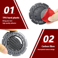 Kelenate TX019 Sous-verres universels en fibre de carbone pour porte-gobelets de voiture, inserts pour bouteilles d'eau, accessoires intérieurs de véhicule