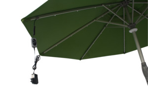 Parasol de luxe rond de 3 m à LED solaires, ouverture/fermeture automatique, structure en aluminium, pour hôtels et jardins extérieurs - Product Image 4