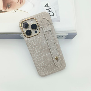 Glossy PU cá sấu Patterned PU da điện thoại bìa với kim loại máy ảnh vòng điện thoại di động bảo vệ trường hợp - Product Image 6