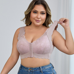 Dưới Lulu Tùy Chỉnh Châu Âu Phụ Nữ Mỹ Của Cộng Với Kích Thước <span class=keywords><strong>Push</strong></span>-<span class=keywords><strong>up</strong></span> Áo Ngực Phía Trước Khóa Ren Vẻ Đẹp Trở Lại Vest Mùa Hè Phía Trước Đóng Cửa - Product Image 1
