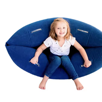 Fauteuil gonflable de compression avec pompe à air, type coque de pois, confortable et douillet, pour la relaxation sensorielle et l'apaisement des enfants autistes