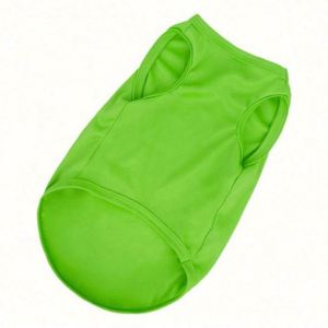 เสื้อยืดสุนัขขายส่งขายดี พิมพ์โลโก้ได้ สีพื้นเรียบง่าย เสื้อผ้าสัตว์เลี้ยง โพลีเอสเตอร์เนื้อนุ่ม พิมพ์ลาย UV ขายดีอันดับต้นๆ - Product Image 4