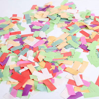 Confettis en papier biodégradable ignifuge multicolores 2*5cm, paquet de 1kg, pour accessoires d'ambiance en boîte de nuit, fête d'anniversaire, mariage