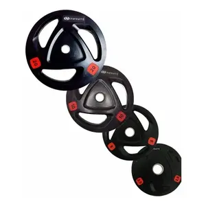 Infinit <b>20</b> <b>Kg</b> Olympic Bumper <b>Plate</b> With 28Mm Inlet Grip Cast Iron Weight <b>Plate</b> PU Coated Anti-Slip Design For Strength Training - Product Image 4