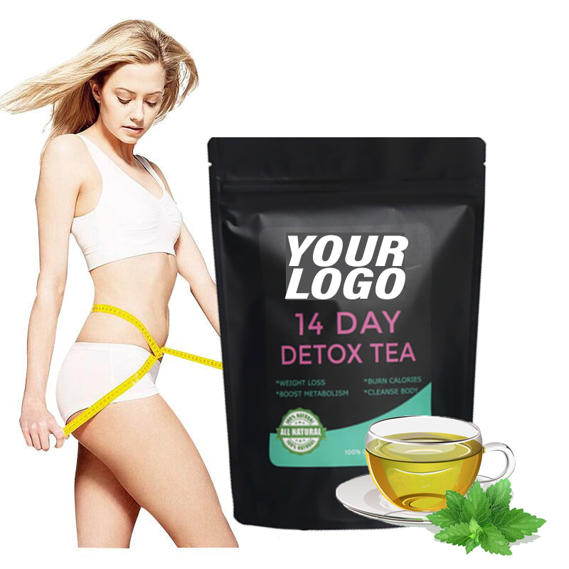 Chá detox de rótulo privado 28 dia, fitness, emagrecimento, perda de peso natural teatox