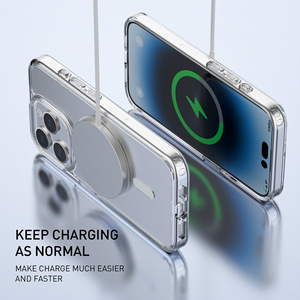 Pour IPhone 16 coque de téléphone matériau <span class=keywords><strong>allemand</strong></span> couverture transparente de haute qualité pour Iphone15 Promax coque de téléphone en cristal magnétique - Product Image 2