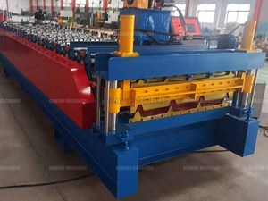 Çift Katmanlı Trapez Şekilli IBR Çatı Levhası Rulo Şekillendirme Makinesi <span class=keywords><strong>Metal</strong></span> Çatı Kaplama Makinesi - Product Image 2