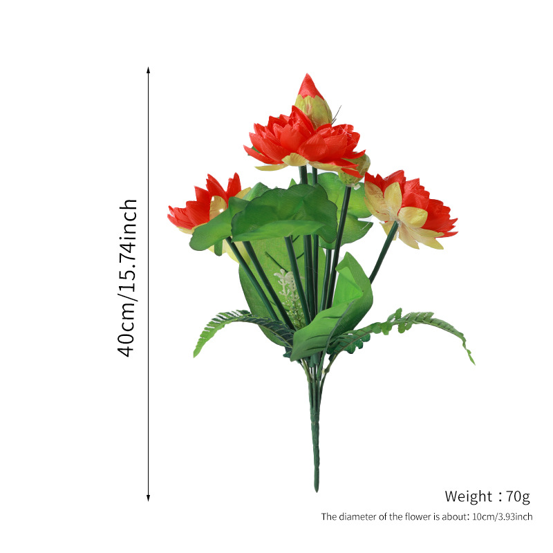 Lotus à neuf têtes (rouge)