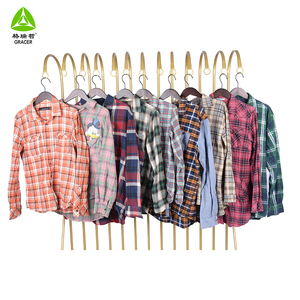 Lote de Camisas a Cuadros Unisex de Poliéster/Algodón, Segunda Mano, Limpias, Talla Grande para Invierno, 45 kg, Stock de Fábrica Americana - Product Image 2