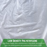 Film en polyéthylène haute transparence 6 mil (6' x 100') épais et résistant, bâche de protection, barrière anti-vapeur