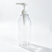 Bouteille à pompe transparente en PET de 780 ml, réutilisable, pour gel douche, conteneur pour gel douche, impression personnalisée, étiquette privée, OEM