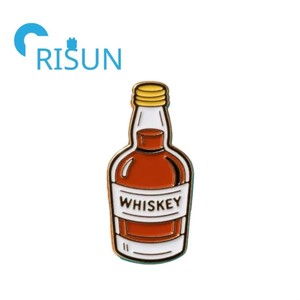 En gros, Pin's en alliage de zinc émaillé (vin rouge, whisky écossais, vin, whisky), avec logo personnalisé, émail souple ou dur, et badges, broches, épingles Mine Hallo - Product Image 4