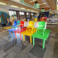 Ensemble de chaises de table de jardin d'enfants modernes chaises de bureau en plastique épais pour enfants respectueux de l'environnement