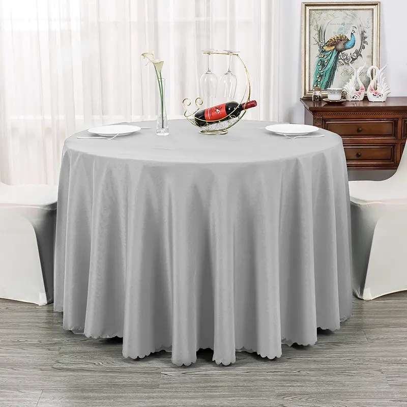 OWENIE vintage düğün otel masa örtüsü polyester beyaz yuvarlak masa örtüleri 8 ft partileri renkli