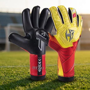 Gants de football en latex allemand, gants de football personnalisés, qualité extrême, gants de gardien de but professionnels, impression par sublimation sur le dos. - Product Image 3