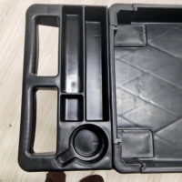 Carrito de Servicio Plegable Práctico, Resistente, Industrial, para Almacén, con 3 Niveles de Estantes de PP, Cuatro Ruedas Giratorias, Mango de Empuje Manual, OEM