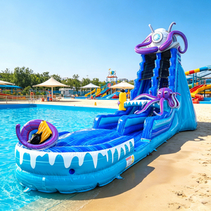 WINSUN Toboggan aquatique gonflable géant en forme de pieuvre, toboggan aquatique durable avec piscine profonde pour les carnavals, les événements scolaires et les activités de plein air - Product Image 1