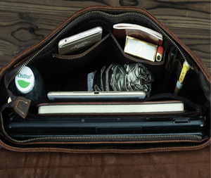 Maletín de Cuero Crazy Horse para Hombre, Marca Andong, Retro, de Piel Vacuna Genuina, Bolsa de Mensajero, para Portátil de 15.6 Pulgadas, Bolsos de Negocios - Product Image 6