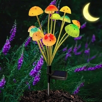 Lampes solaires LED TSINYE en forme de champignon, 12 LED, IP44, pour extérieur, pelouse, véranda, patio, jardin