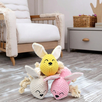 Échantillon Gratuit Usine Nouveauté 2025 Jouets en Peluche Personnalisés Abeille Mignonne pour Animaux de Compagnie Jouets Interactifs en Corde pour Chiens à Mâcher et Nettoyer les Dents