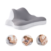 Oreiller ergonomique multifonctionnel 6-en-1 en mousse à mémoire de forme, design confortable et profilé, pour dormir et masser