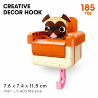 Ensemble de blocs de construction avec crochets muraux, jouet de construction STEM, support mural en briques DIY, kit de modélisme éducatif pour la décoration de chambre d'enfant, cadeau