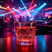 Vaso de Whisky LED Activado por Agua, 6 Colores, Vaso Luminoso, Apto para Alimentos, Irrompible, Reutilizable para Bar, KTV, Fiestas, Bodas y Eventos