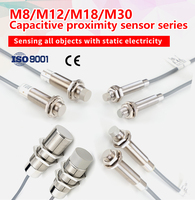 LUOSHIDA M8 M12 M18 M30 Capteurs de proximité capacitifs Boîtier métallique 10-30VDC NPN PNP NO NC IP67