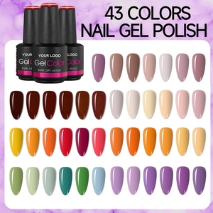 เจลเพ้นท์เล็บ 43 สี ขายส่งจำนวนมาก ติดทนนาน ใช้กับยูวีและแอลอีดี ราคาโรงงาน รับผลิตตามแบบ (OEM) เจลทาเล็บสำหรับร้านทำเล็บ - Product Image 1