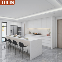 Meubles de cuisine modulaires en gros, armoires de cuisine en contreplaqué imperméables