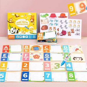 Pegatinas creativas 2 en 1, 36 piezas, tarjetas para colorear con agua, aprendizaje de números, formas y colores, para niños pequeños y niñas - Product Image 2