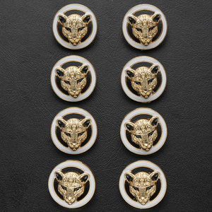 Botones <span class=keywords><strong>Metálicos</strong></span> <span class=keywords><strong>de</strong></span> Alta Calidad con Forma <span class=keywords><strong>de</strong></span> Leopardo, Cierres a <span class=keywords><strong>Presión</strong></span> <span class=keywords><strong>de</strong></span> Aleación <span class=keywords><strong>de</strong></span> Zinc <span class=keywords><strong>de</strong></span> Lujo para Ropa, 18mm 23mm, Patrón <span class=keywords><strong>de</strong></span> Logotipo para Coser en Abrigos - Product Image 4