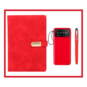 Set de Regalo de Cuaderno de Cuero A5 Personalizado de Lujo 3 en 1 para Reuniones Corporativas y Ceremonias de Graduación de Clientes - Product Image 1