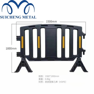 Barrera de control de multitudes portátil Alquiler y alquiler de cercas temporales de plástico PVC Barreras de tráfico Valla - Product Image 6