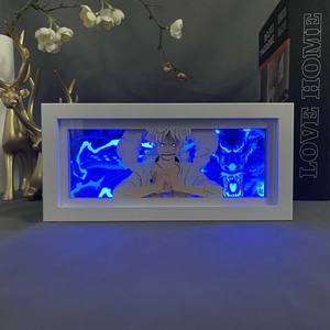 160 diseños remoto una pieza Nice Gear 5 <span class=keywords><strong>Luffy</strong></span> 3D papel tallado lámpara LED Anime caja de luz al aire libre Cosplay serie artesanía - Product Image 6