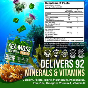 OEM Venta caliente mar musgo gomitas desintoxicar la salud inmune suministro de alimentos suplementos sin gluten - Product Image 4