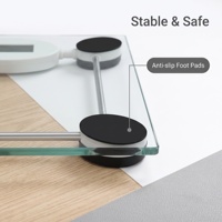 Báscula de Baño Antideslizante con Cuatro Sensores LCD, de Vidrio Templado, para el Hogar, con Registro de Peso Corporal