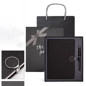 Ensemble cadeau de carnet personnalisé, carnet de luxe en cuir PU, couverture rigide, papeterie, logo personnalisé avec stylo - Product Image 5
