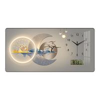 Dekorasi Restoran Modern Baru Mewah Lukisan Dinding Cetak Digital Still Life Kalender Bingkai Porselen Kristal Jam Dinding Seni