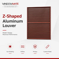 Grille de ventilation verticale moderne en alliage d'aluminium en forme de Z, écologique, pour le flux d'air mural extérieur et la protection contre les intempéries